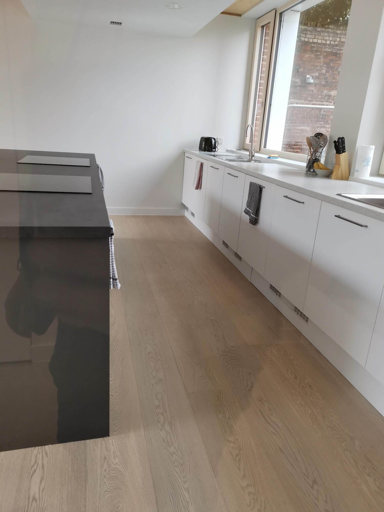 The Solid Wood Flooring Company supply their white lacquered board to Kings College accommodation